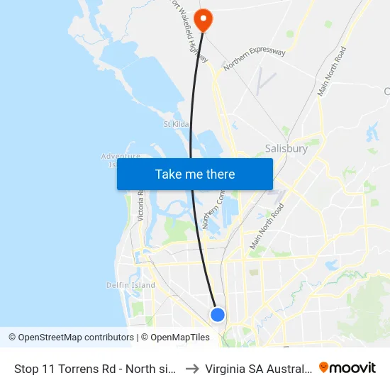 Stop 11 Torrens Rd - North side to Virginia SA Australia map