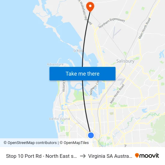 Stop 10 Port Rd - North East side to Virginia SA Australia map
