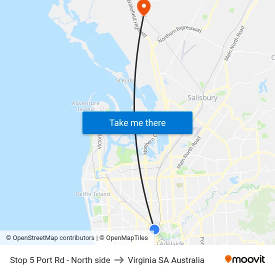 Stop 5 Port Rd - North side to Virginia SA Australia map