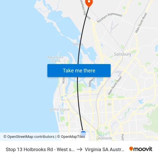 Stop 13 Holbrooks Rd - West side to Virginia SA Australia map