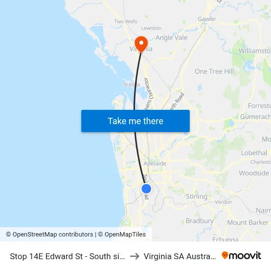Stop 14E Edward St - South side to Virginia SA Australia map