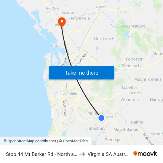 Stop 44 Mt Barker Rd - North side to Virginia SA Australia map