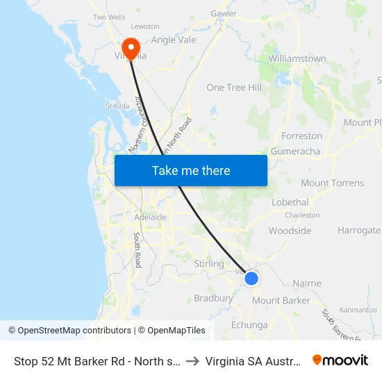 Stop 52 Mt Barker Rd - North side to Virginia SA Australia map