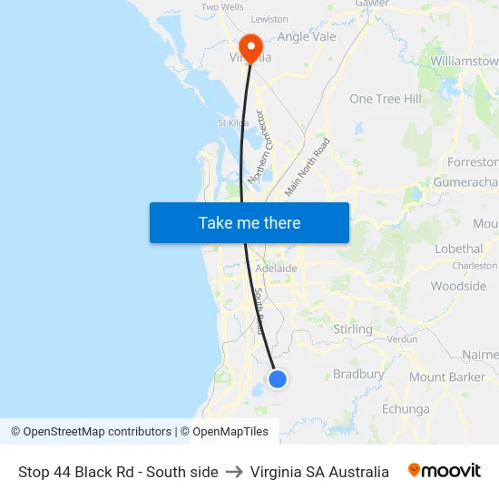 Stop 44 Black Rd - South side to Virginia SA Australia map