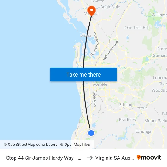 Stop 44 Sir James Hardy Way - West side to Virginia SA Australia map