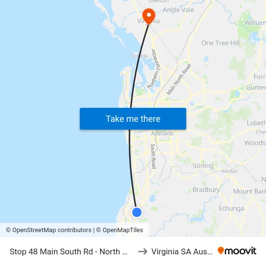 Stop 48 Main South Rd - North West side to Virginia SA Australia map