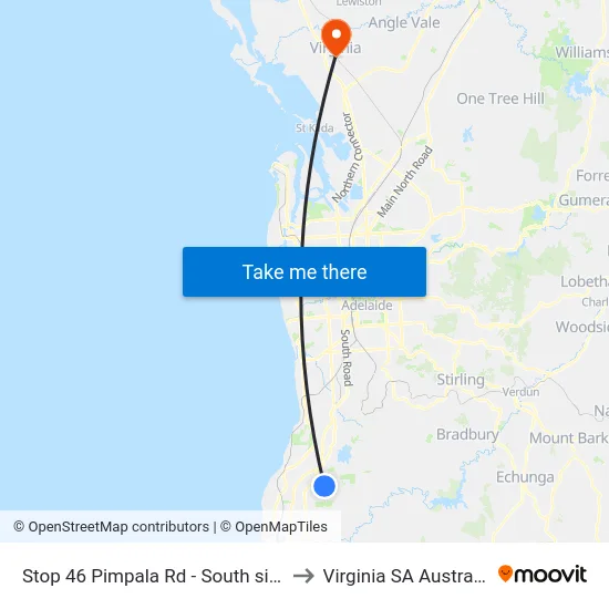 Stop 46 Pimpala Rd - South side to Virginia SA Australia map