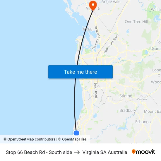Stop 66 Beach Rd - South side to Virginia SA Australia map