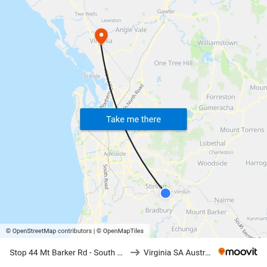 Stop 44 Mt Barker Rd - South side to Virginia SA Australia map