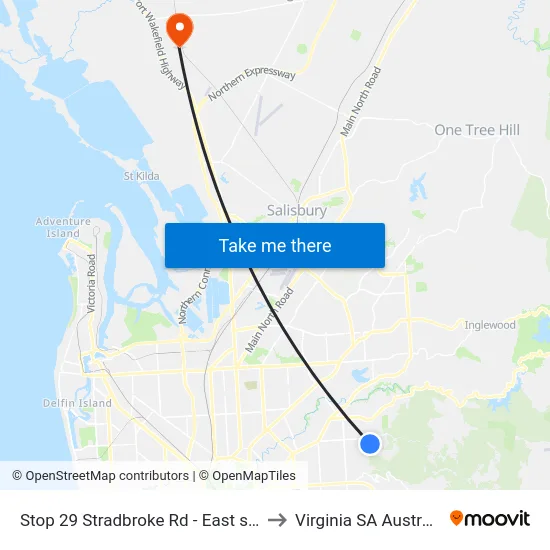 Stop 29 Stradbroke Rd - East side to Virginia SA Australia map