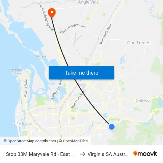 Stop 33M Maryvale Rd - East side to Virginia SA Australia map