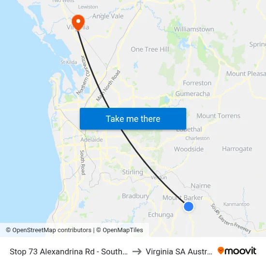 Stop 73 Alexandrina Rd - South side to Virginia SA Australia map