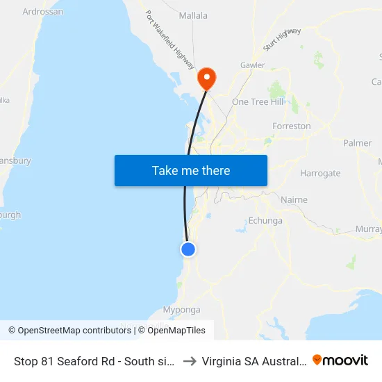 Stop 81 Seaford Rd - South side to Virginia SA Australia map