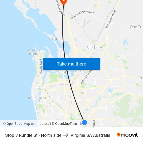 Stop 3 Rundle St - North side to Virginia SA Australia map