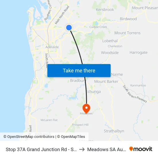 Stop 37A Grand Junction Rd - South side to Meadows SA Australia map