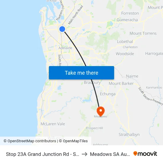 Stop 23A Grand Junction Rd - South side to Meadows SA Australia map
