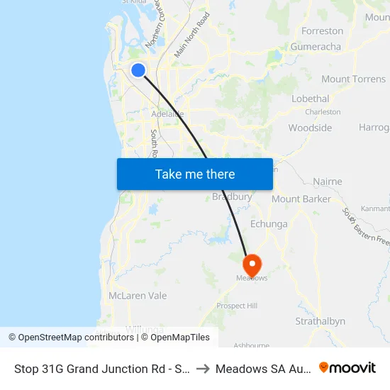 Stop 31G Grand Junction Rd - South side to Meadows SA Australia map
