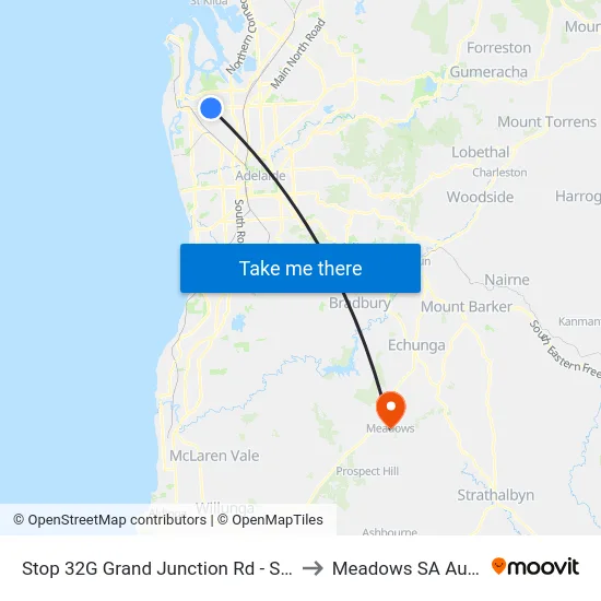Stop 32G Grand Junction Rd - South side to Meadows SA Australia map