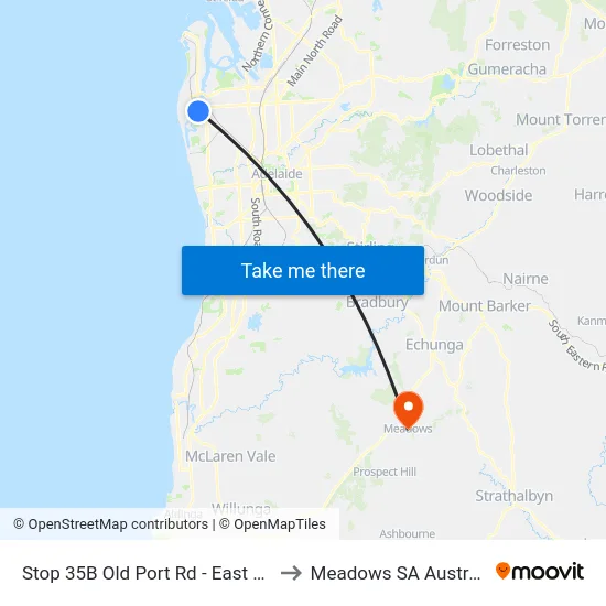 Stop 35B Old Port Rd - East side to Meadows SA Australia map