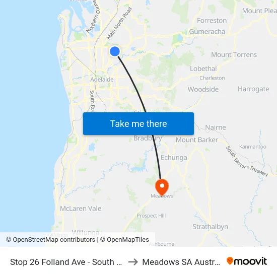 Stop 26 Folland Ave - South side to Meadows SA Australia map