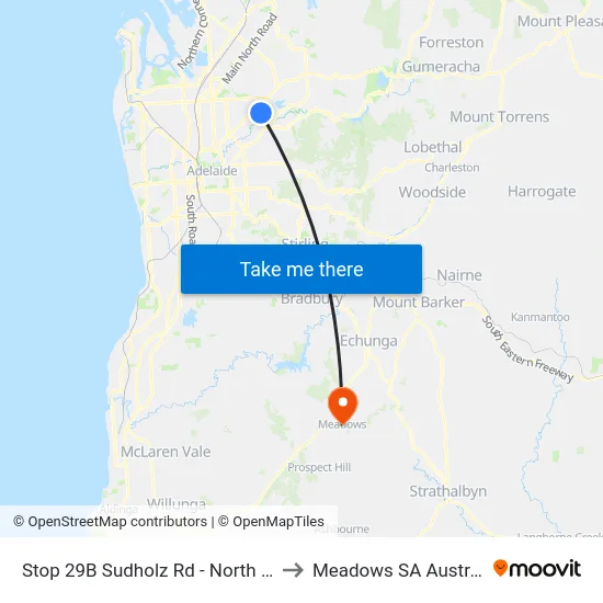 Stop 29B Sudholz Rd - North side to Meadows SA Australia map