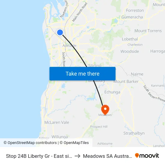 Stop 24B Liberty Gr - East side to Meadows SA Australia map