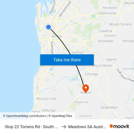 Stop 22 Torrens Rd - South side to Meadows SA Australia map