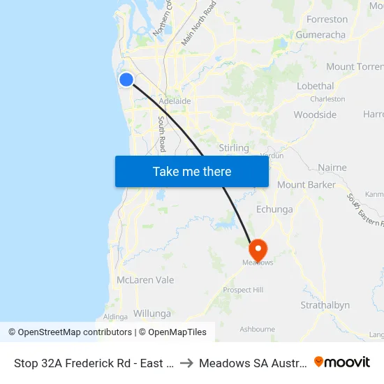 Stop 32A Frederick Rd - East side to Meadows SA Australia map