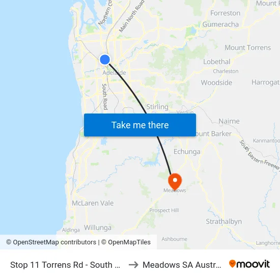 Stop 11 Torrens Rd - South side to Meadows SA Australia map