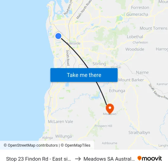 Stop 23 Findon Rd - East side to Meadows SA Australia map