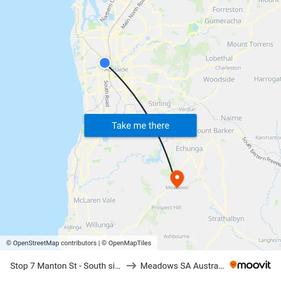 Stop 7 Manton St - South side to Meadows SA Australia map