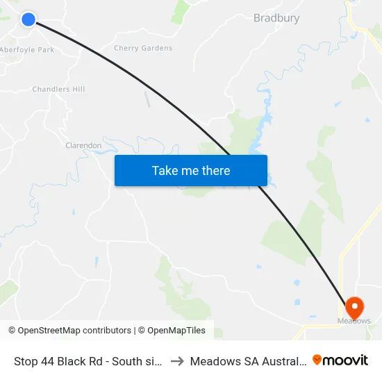Stop 44 Black Rd - South side to Meadows SA Australia map