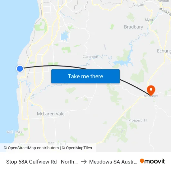 Stop 68A Gulfview Rd - North side to Meadows SA Australia map