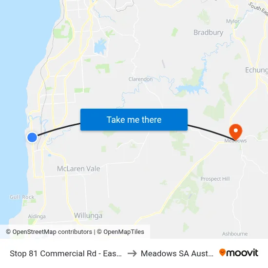 Stop 81 Commercial Rd - East side to Meadows SA Australia map