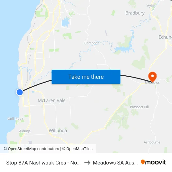 Stop 87A Nashwauk Cres - North side to Meadows SA Australia map