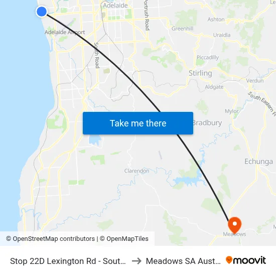 Stop 22D Lexington Rd - South side to Meadows SA Australia map