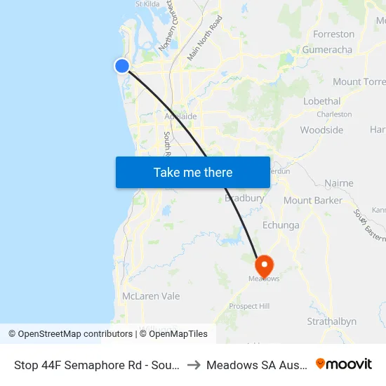Stop 44F Semaphore Rd - South side to Meadows SA Australia map