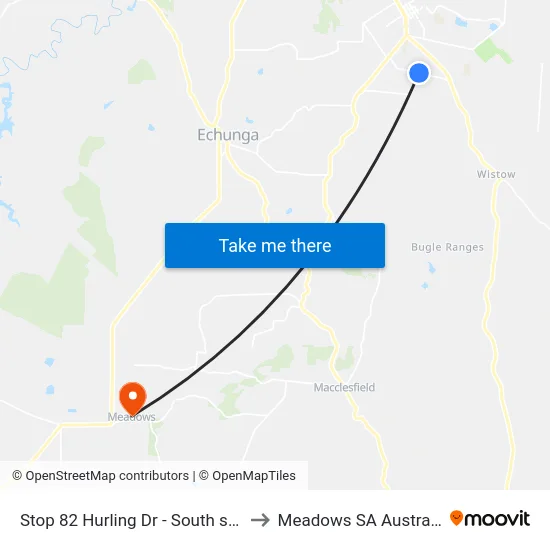Stop 82 Hurling Dr - South side to Meadows SA Australia map