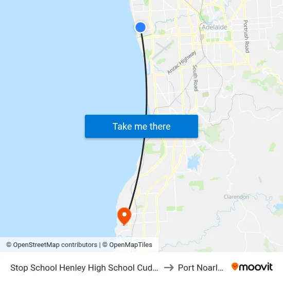 Stop School Henley High School Cudmore Tce to Port Noarlunga map