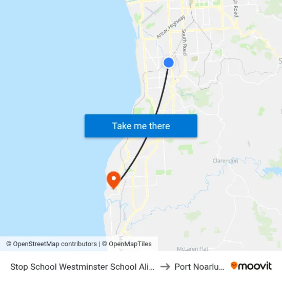 Stop School Westminster School Alison Av to Port Noarlunga map