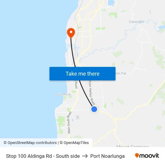 Stop 100 Aldinga Rd - South side to Port Noarlunga map