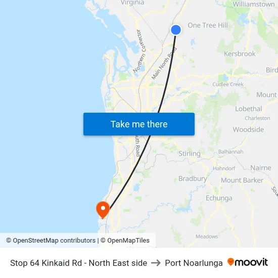 Stop 64 Kinkaid Rd - North East side to Port Noarlunga map