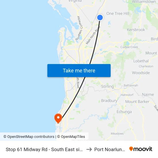 Stop 61 Midway Rd - South East side to Port Noarlunga map