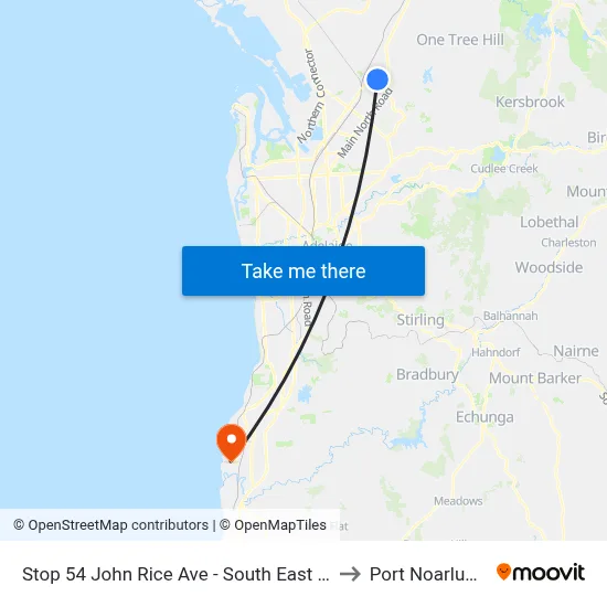Stop 54 John Rice Ave - South East side to Port Noarlunga map