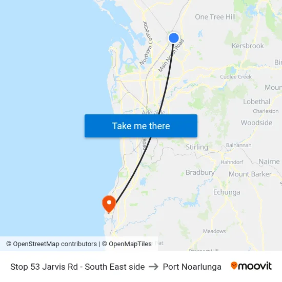 Stop 53 Jarvis Rd - South East side to Port Noarlunga map