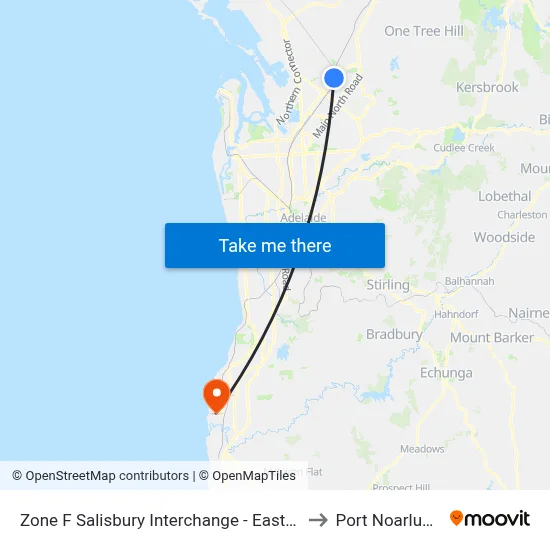 Zone F Salisbury Interchange - East Side to Port Noarlunga map