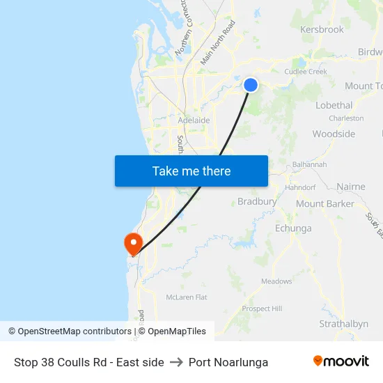 Stop 38 Coulls Rd - East side to Port Noarlunga map