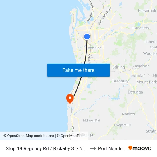 Stop 19 Regency Rd / Rickaby St - North side to Port Noarlunga map