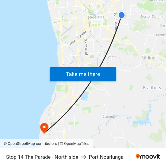Stop 14 The Parade - North side to Port Noarlunga map