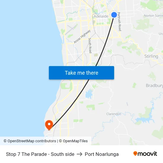 Stop 7 The Parade - South side to Port Noarlunga map